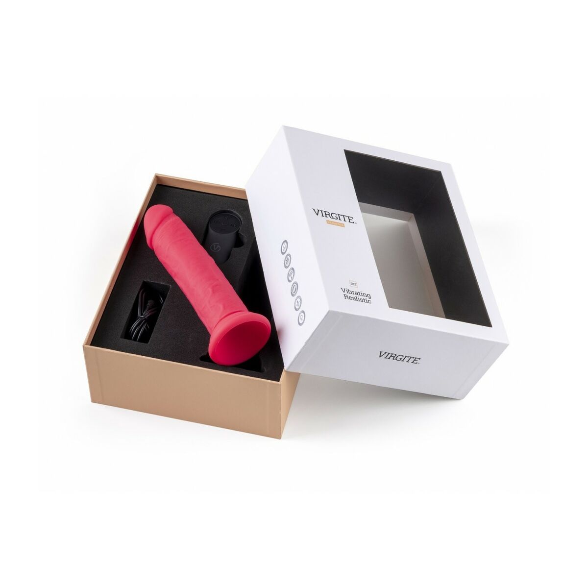 Reālistiskais Vibrators Virgite Rozā 16,5 cm